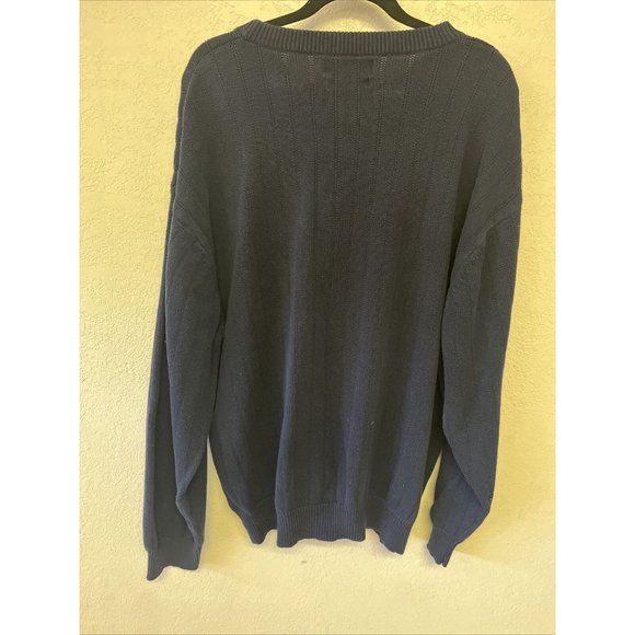 Hathaway Sport Mens Brunswick Crewneck 100%cotton Navy Blue Sweater Sz XXL - Picture 4 of 7